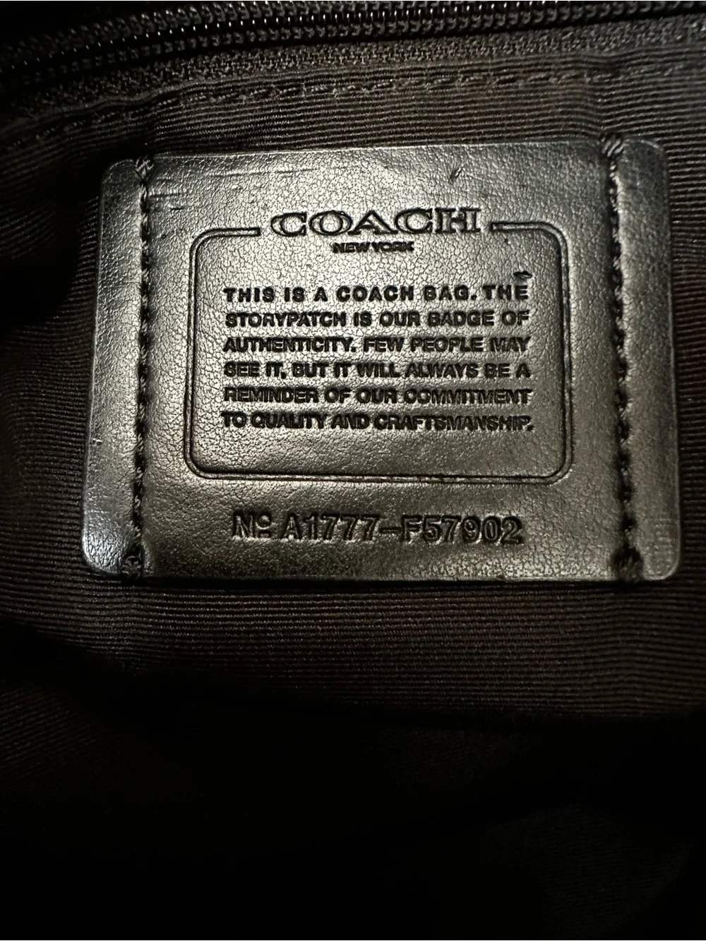 Coach black nylon